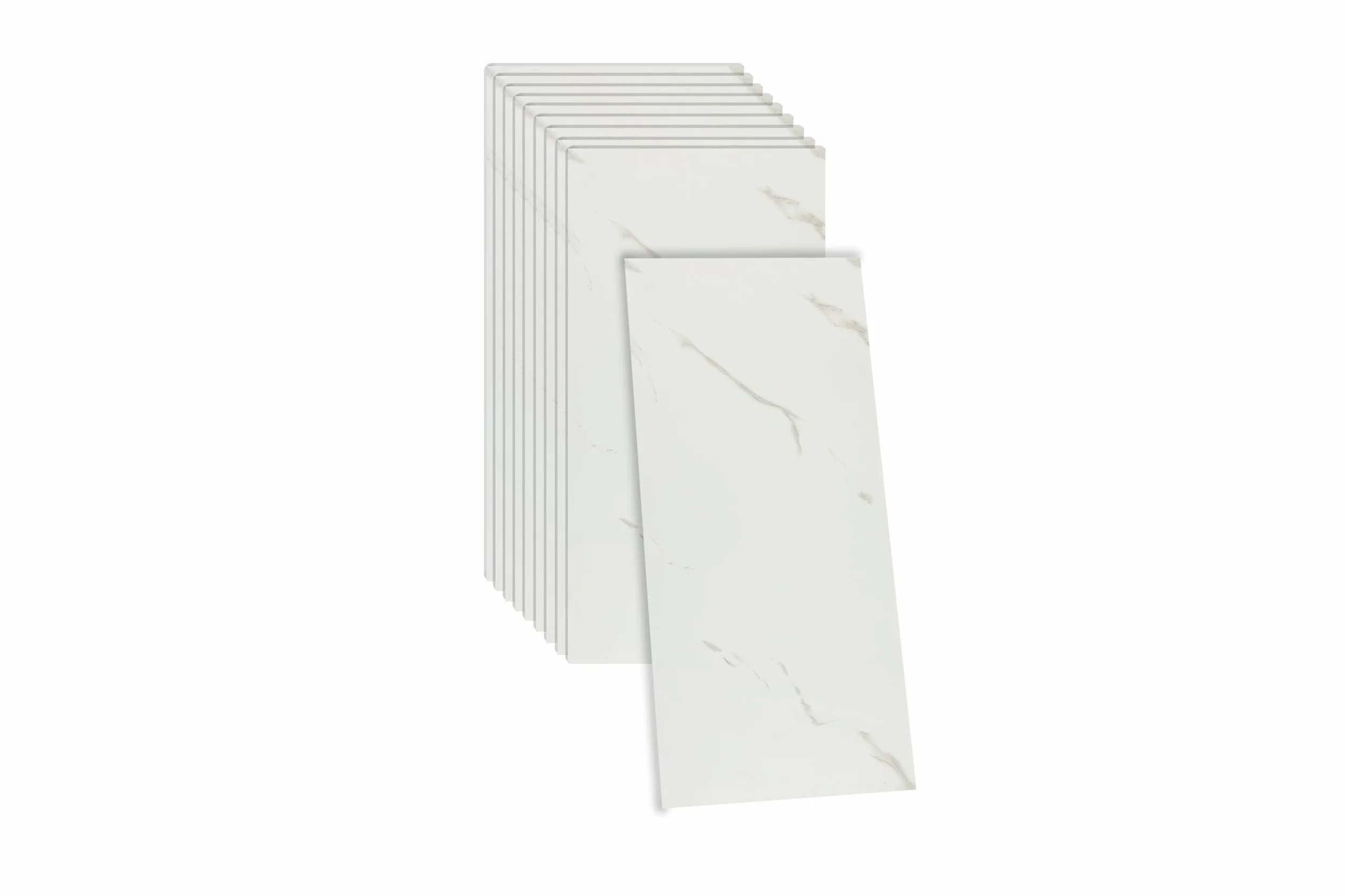Abyssaly 10 Pièces Azulejos Adhesivos Cocina 60 x 30 cm, Mármol Azulejos Adhesivos Baño PVC, Impermeables Blanco Vinilo Adhesivo Pared Cocina, Baño, Ducha, Lavadero, Salón