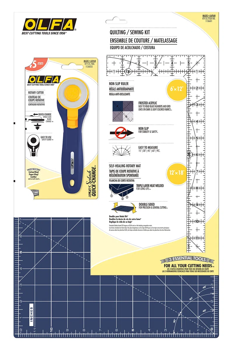 OLFA Splash Quilting/Sewing Kit 6"X12"-Navy