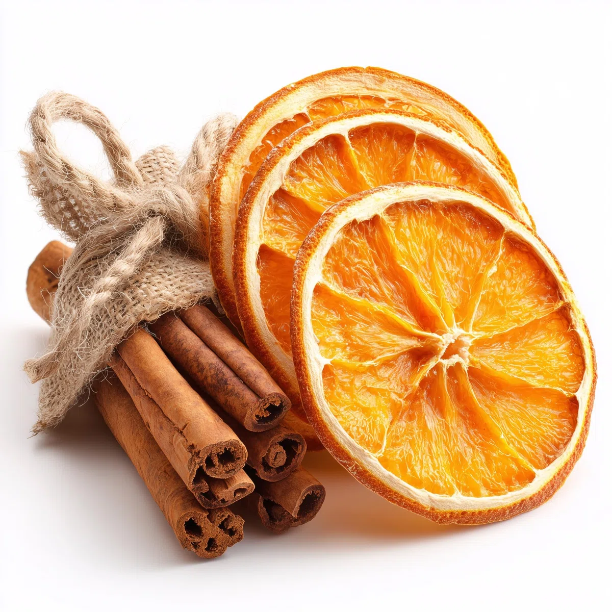 20 rodajas de naranja secas y 20 varitas de canela, decoración para guirnalda de Navidad, decoración natural, para guirnalda de Adviento