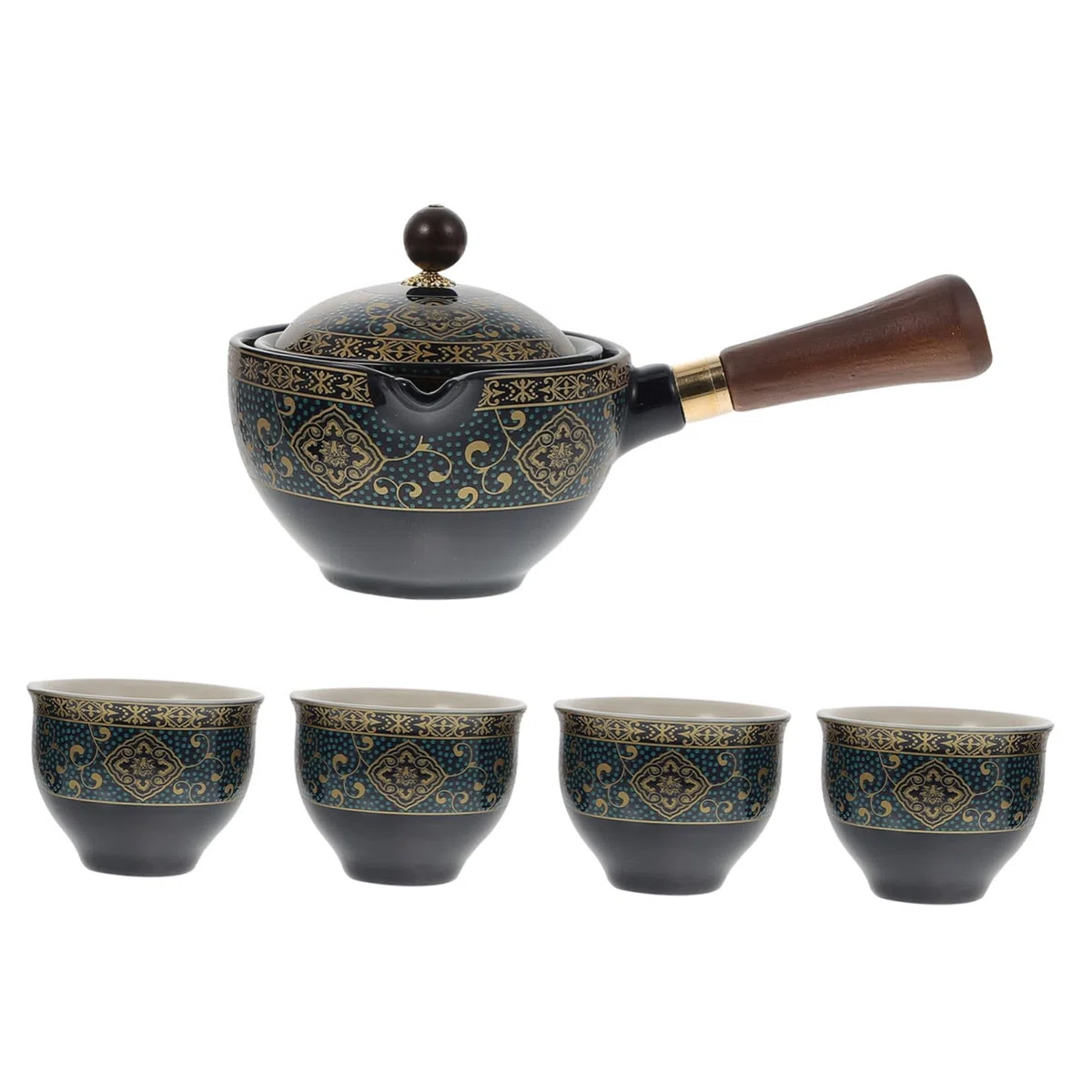 Cabilock Tetera y Diseño Cómodo Capacidad Moderada de Cerámica Mango Lateral Fácil de Usar para Preparar Té en Casa para Infusiones Tradicionales