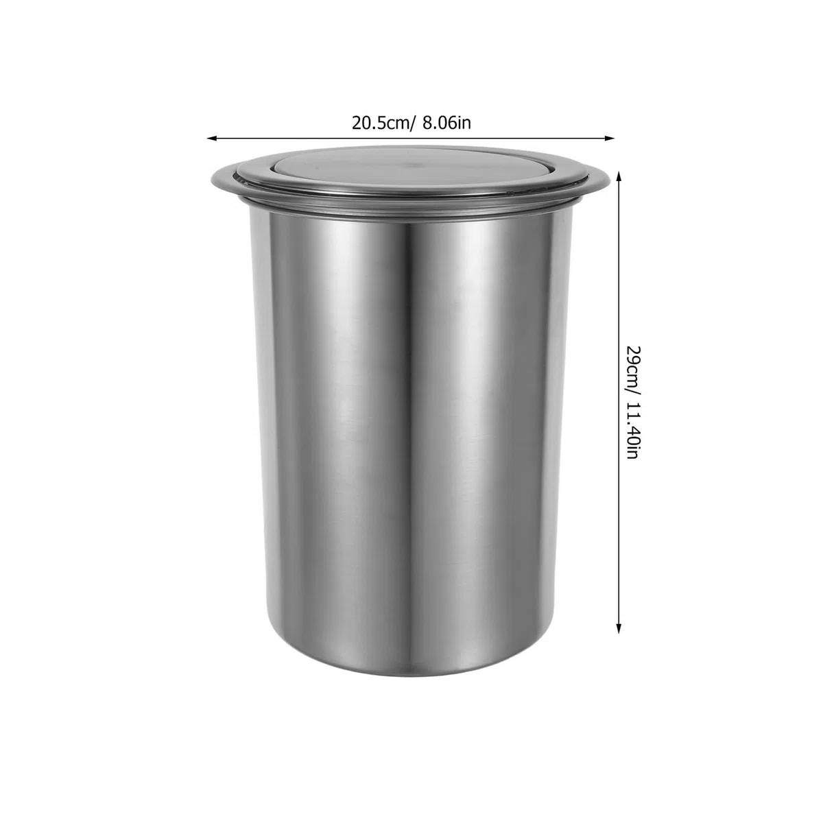DOITOOL Cubo de Basura de Cocina Empotrado con Tapa Abatible, Acero Inoxidable 304, Juego de 3 Piezas para Encimera, Bote de Basura Compacto para Hogar, Restaurante y Hotel