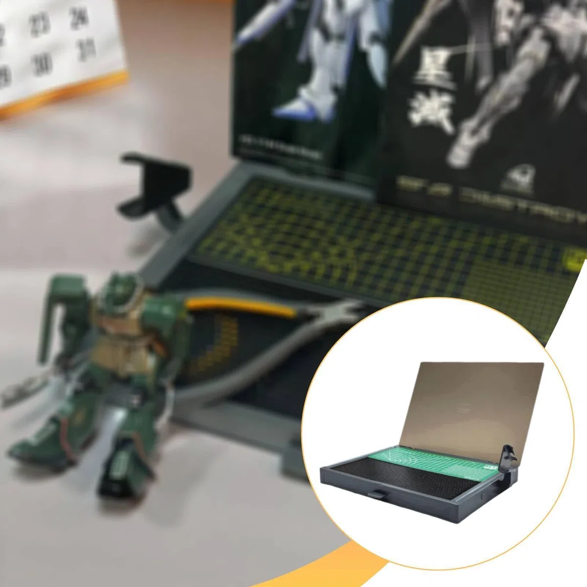 MagiDeal Banco Trabajo para construcción maquetas, Organizador portátil, Soporte para Manualidades, Accesorios Resistentes para Herramientas