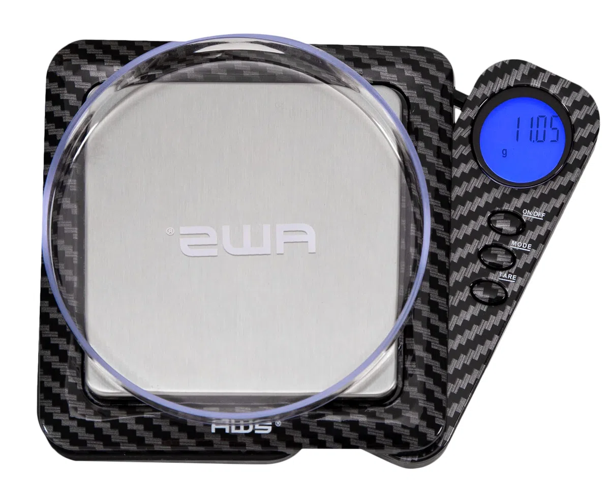 American Weigh Scales Blade Series - Báscula digital de bolsillo de fibra de carbono de edición limitada de 1200 g x 0,1 g (negro)