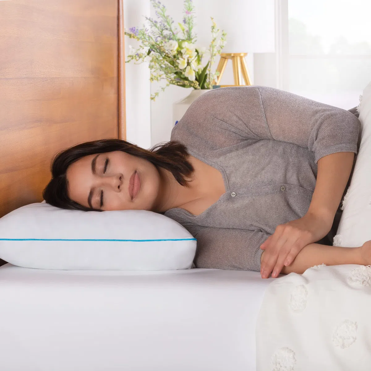 Linenspa 40 x 60 cm almohada de espuma viscoelástica triturada - Pack de 2