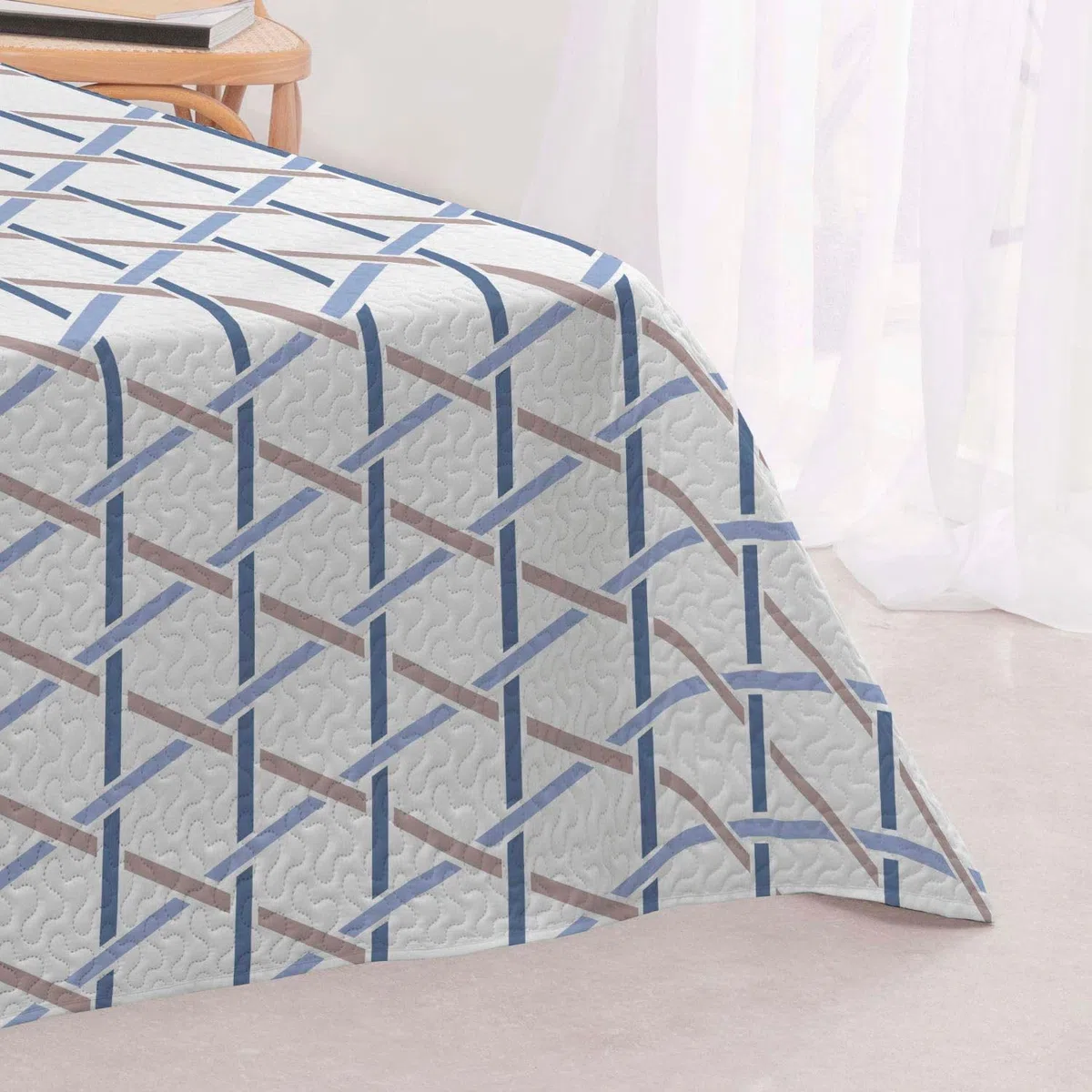 Donegal Collections Colcha Bouti Cama 180 Damy- Colcha Cama 180 Estampada Reversible - Colchas Verano - Primavera Acolchado Fino, Modernas - Cubre Cama Multiusos - Microfibra Extrasuave