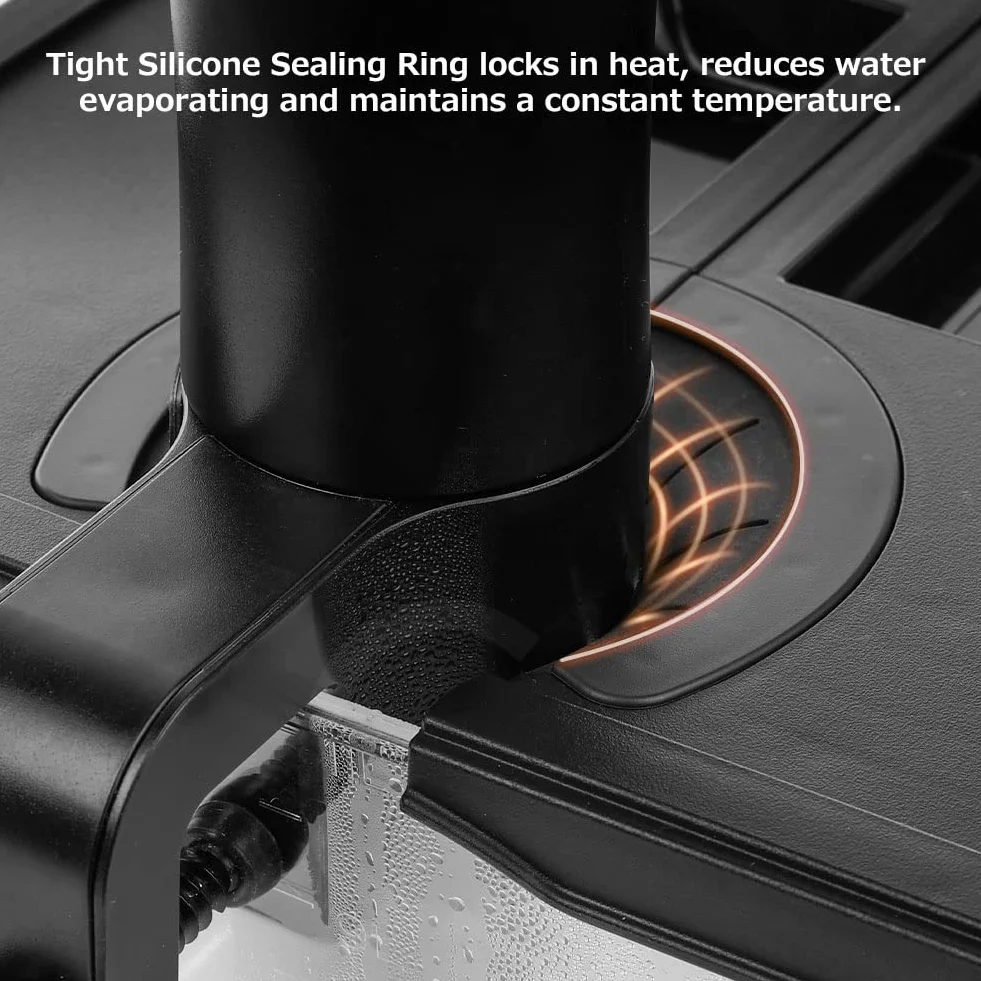 Contenedor Sous Vide con tapa, diseño de doble apertura de puerta, contenedores Sous Vide con estante integrado de 11.65 cuartos de galón, contenedor de olla de cocción lenta compatible con la mayoría