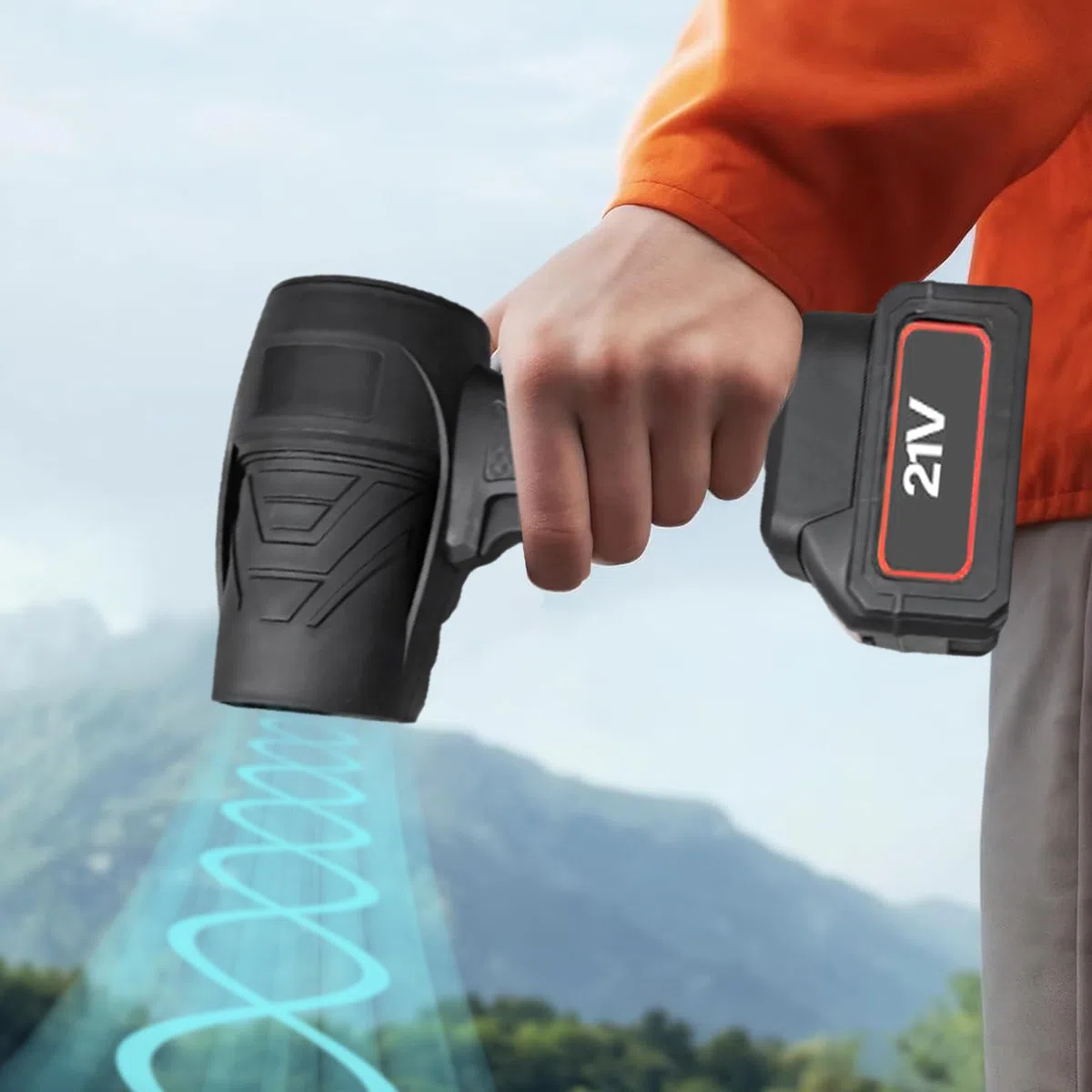 Soplador De Mano Ventilador de Mano Eléctrico Portátil Inalámbrico Turbo | Soplador de hojas eléctrico Para Jardín Patio Nieve Paisajismo Exterior Otoño Invierno Garaje