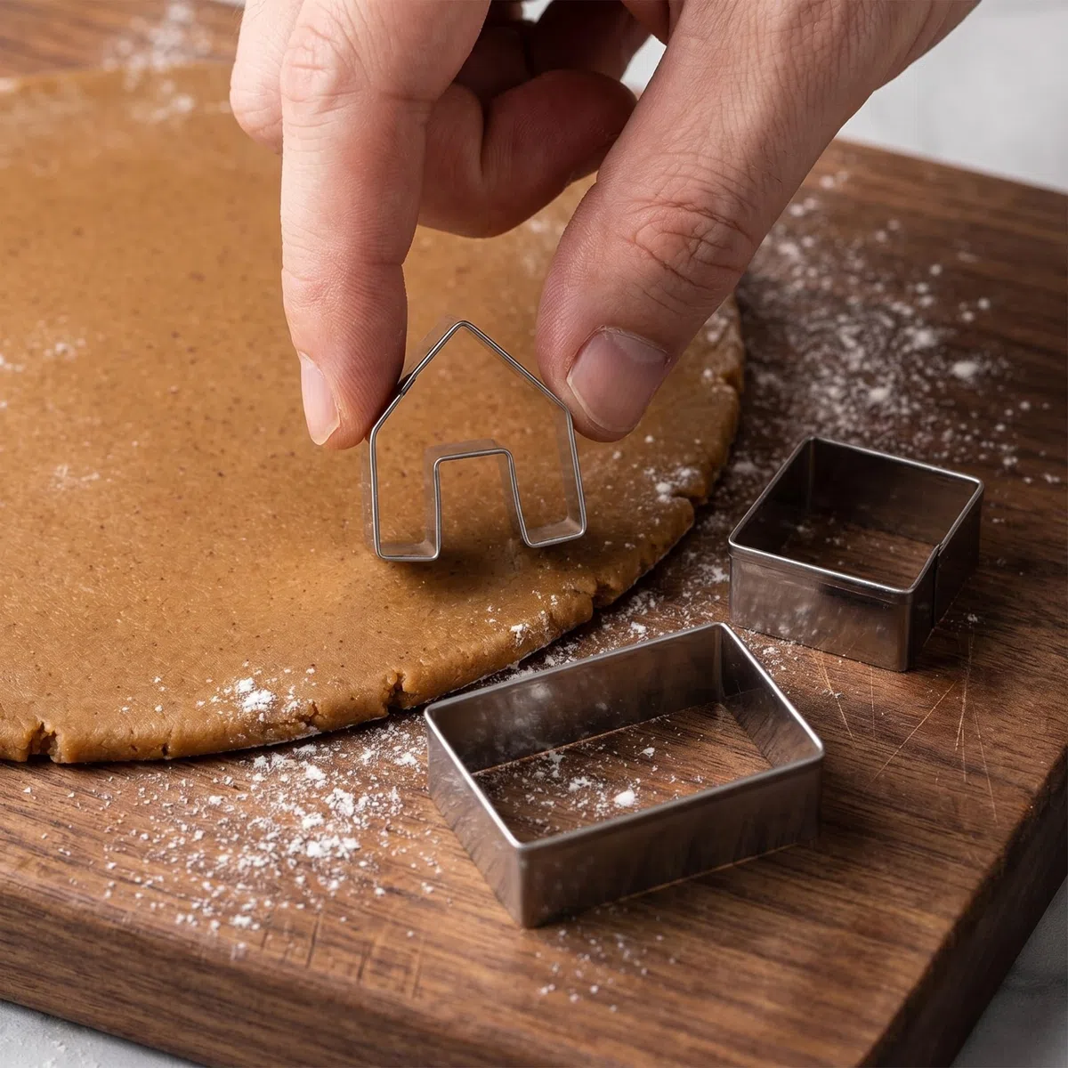 Alipis 5 Molde De La Casa Mini Cortadores De Galletas De Navidad Cortador De Chocolate Antiadherente Cortador De Galletas De La Casa Molde De Galletas 3d Acero Inoxidable Cuchillos Pastel