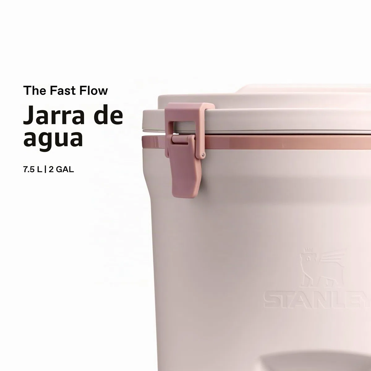 Stanley 1913 Jarra de Agua Fast-Flow 7,5L - Mantiene 13 Horas Frío - Hielo hasta 2 Días - Sin BPA - Antigoteo - Doble Pared con Aislante - Jarra con Cierres y Asa Resistentes