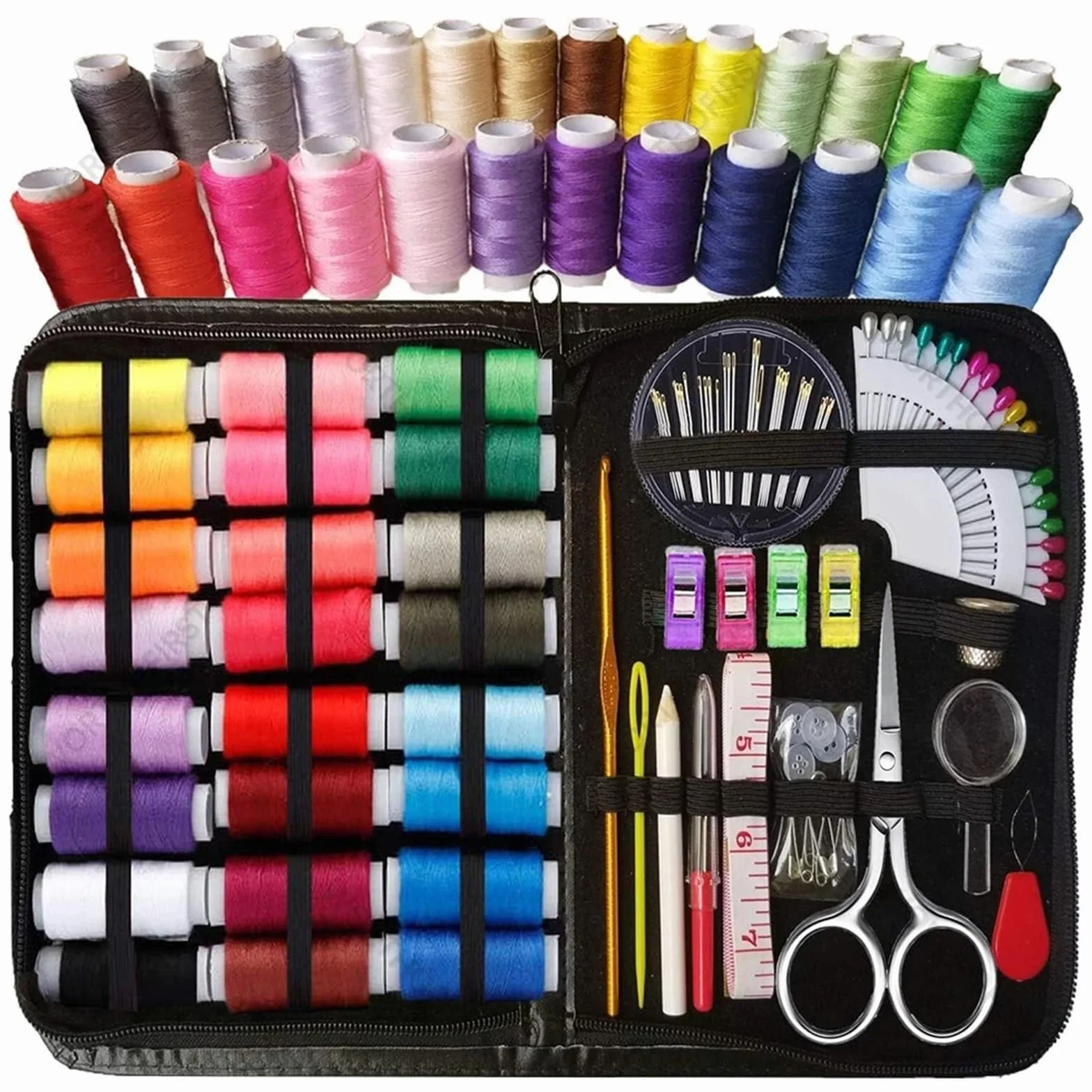 Juego de caja costura multifuncional for bricolaje, portátil, for coser a mano, herramientas bordado, accesorios for el hogar Kit de costura de viaje(304Pcs)