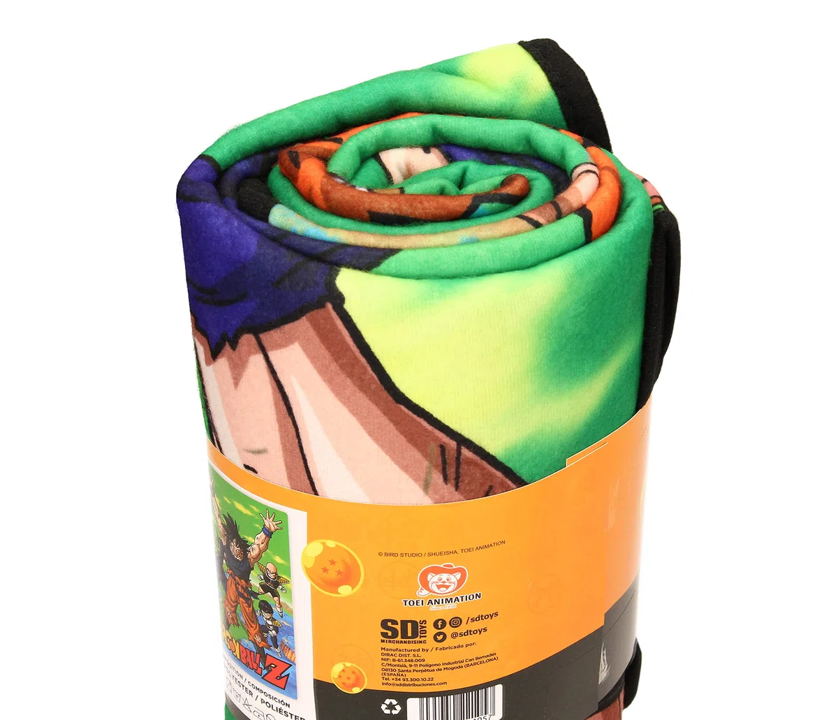 SD Toys - Manta Polar Verde de Dragon Ball Z, Manta Sofá 100 x 150 cm