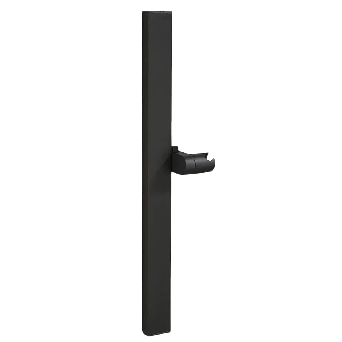 Barra elevadora cuadrada de ducha de 60/70/80 cm, barra deslizante de ducha con soporte giratorio de 360°, kit de riel deslizante de ducha de aluminio montado en la pared (80 cm, negro)