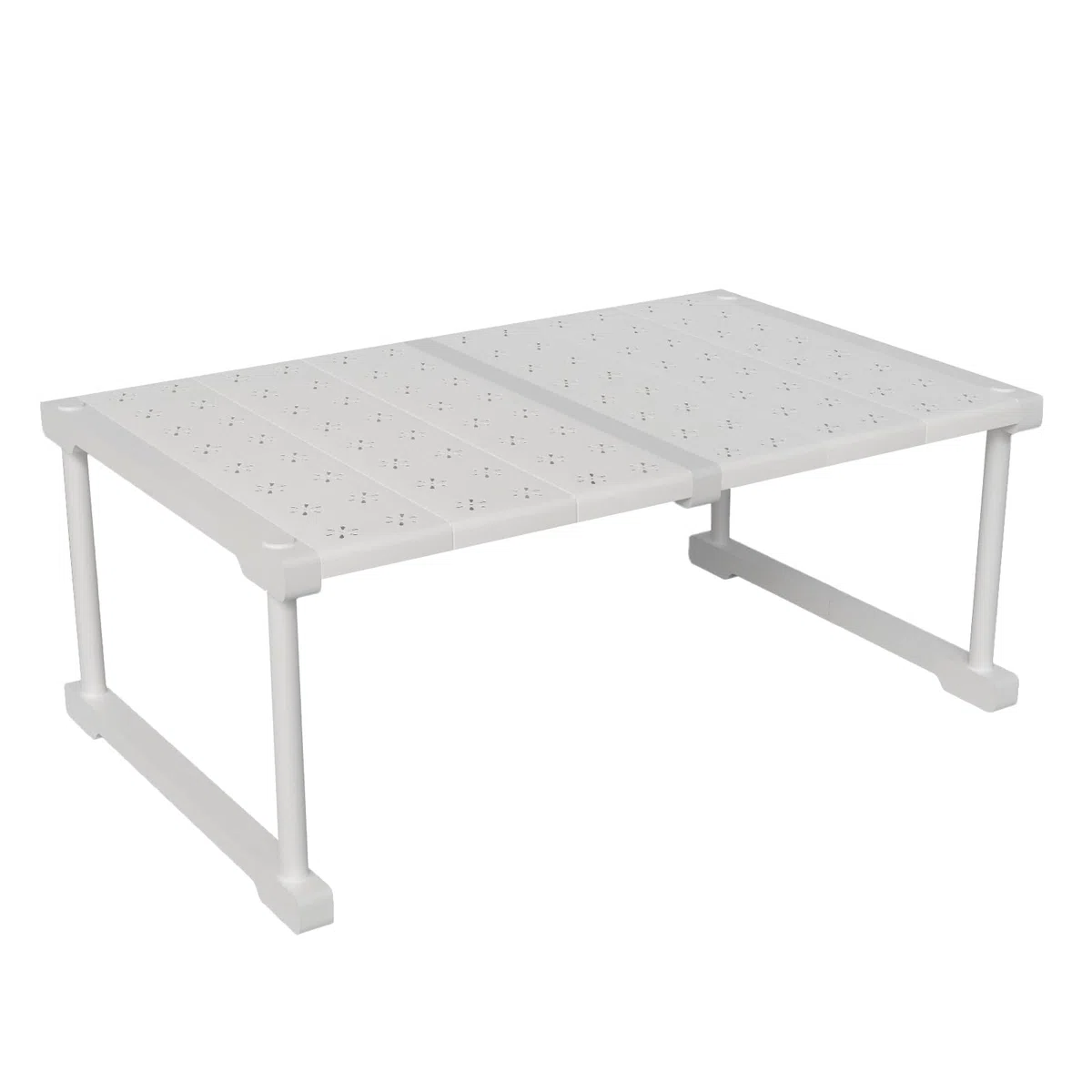 Estante de Almacenamiento Extensible para Armario, Estante Extensible Armario Ajustable 47-68CM, Tension, sin Taladro, Blanco