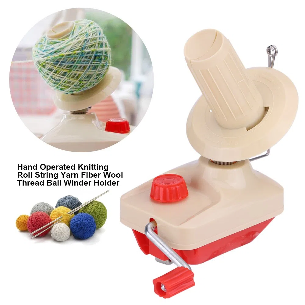Bobinadora de bolas de hilo operada a mano, rollo de hilo de hilo de fibra, hilo de lana, soporte de bobinadora de bolas, accesorios de costura para DIYCraft