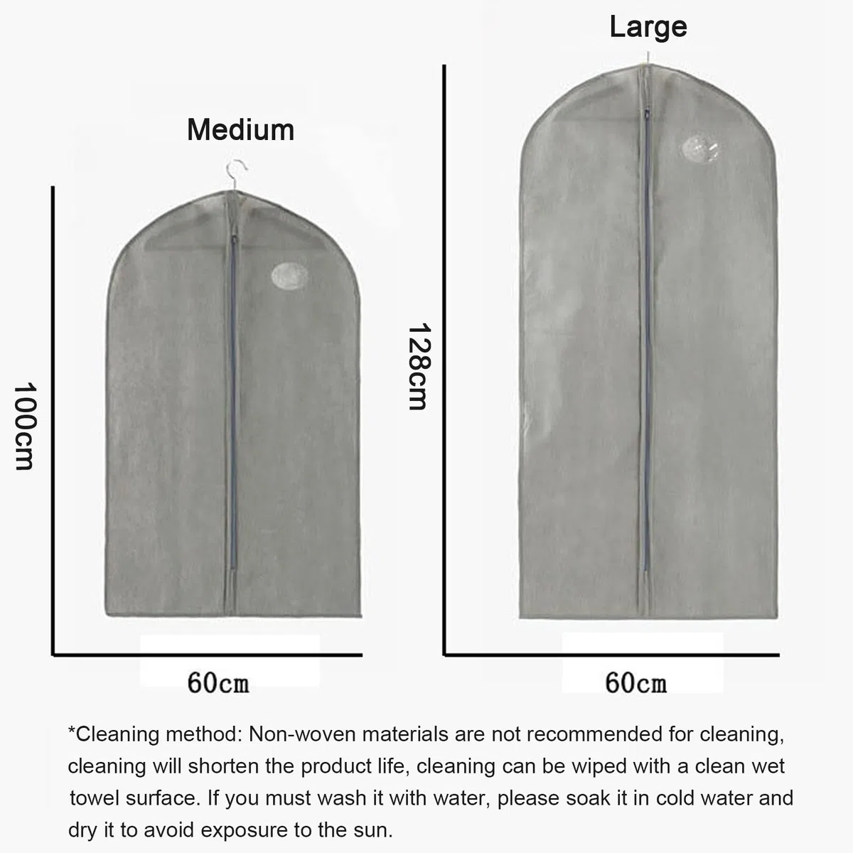 Funda antipolvo para ropa, bolsas de ropa con cremallera, juego de fundas para abrigos, trajes, vestidos, chaquetas, almacenamiento de vestidos