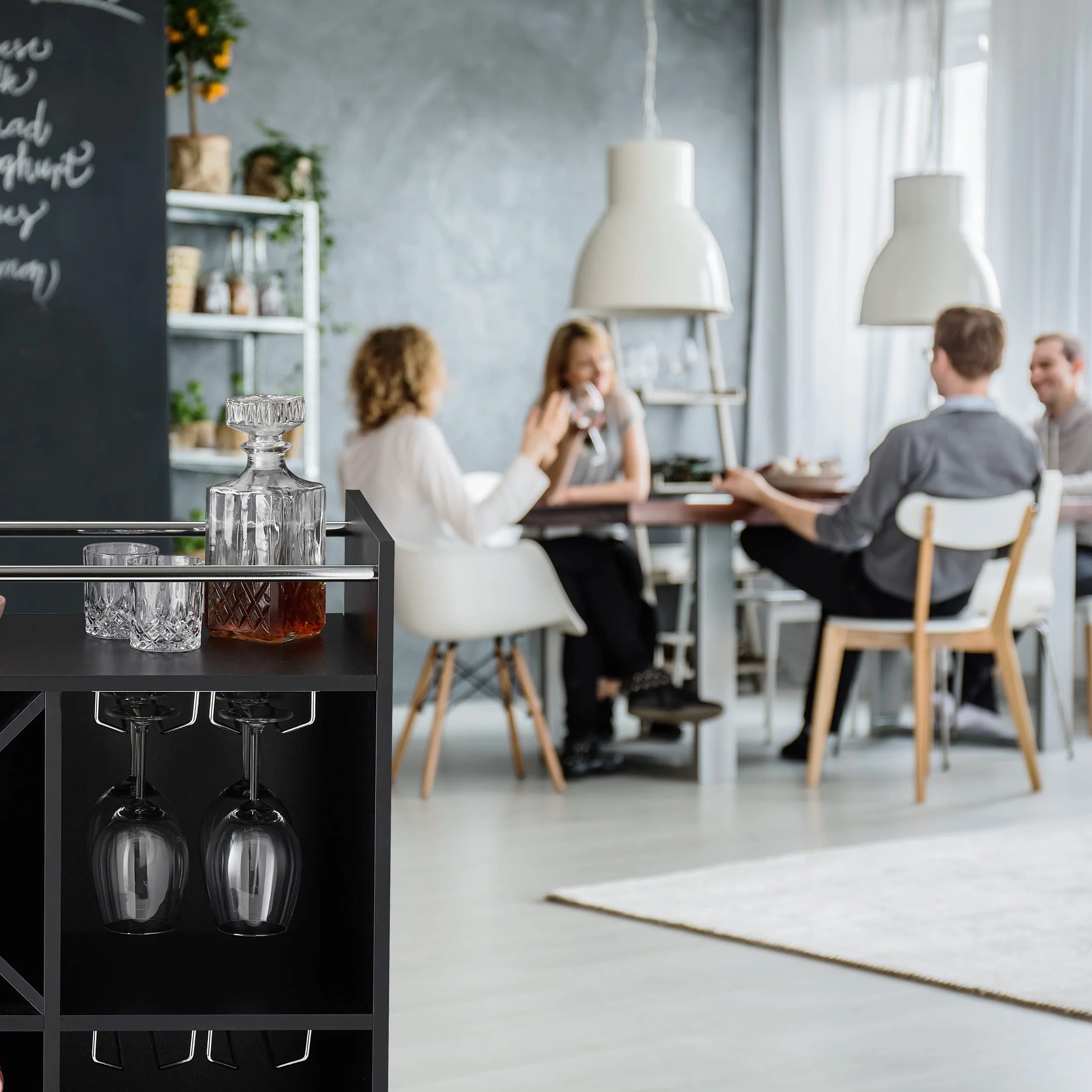 Relaxdays Botellero Grande para 22 Botellas Vino, Mueble Bar, De Pie, Tablero Aglomerado, 1 Ud., 96x63x35 cm, Negro