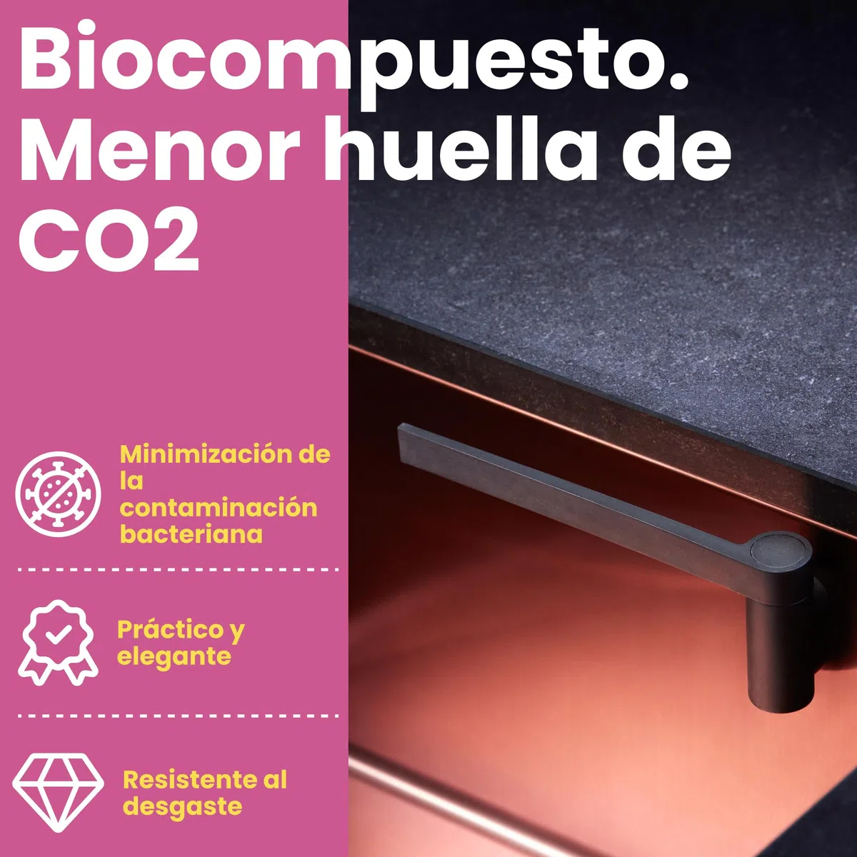 Soporte magnético para paños de Cocina y paños para Fregadero de Cocina, Funciona en fregaderos de Acero, fregaderos de Metal, Fuerte Respaldo magnético (Compuesto)