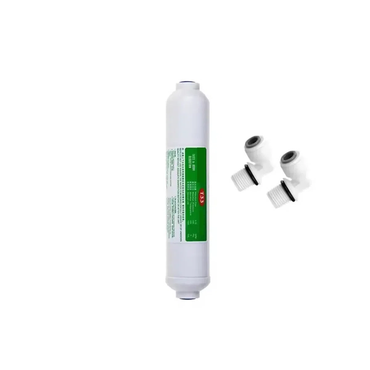 Accesorio universal for purificador de agua con elemento filtrante de carbón activado T33Post | Cartucho de filtro en línea de 10 pulgadas utilizado for ajustar el sabor del agua en sistemas de purificación de agua(2pcs)