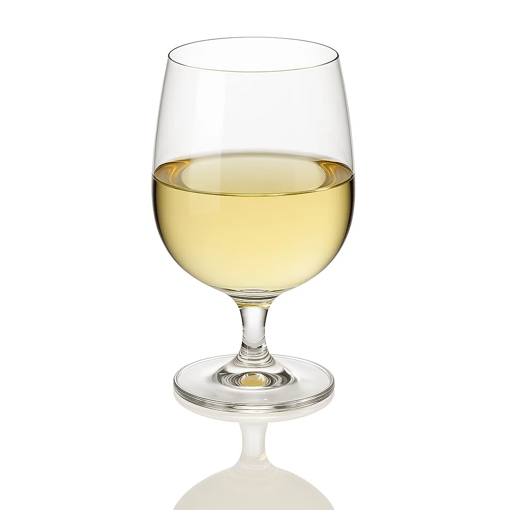 DIAMANTE Copas de vino de tallo corto, copas de agua, juego de 6, capacidad de 346 ml, aptas para lavavajillas