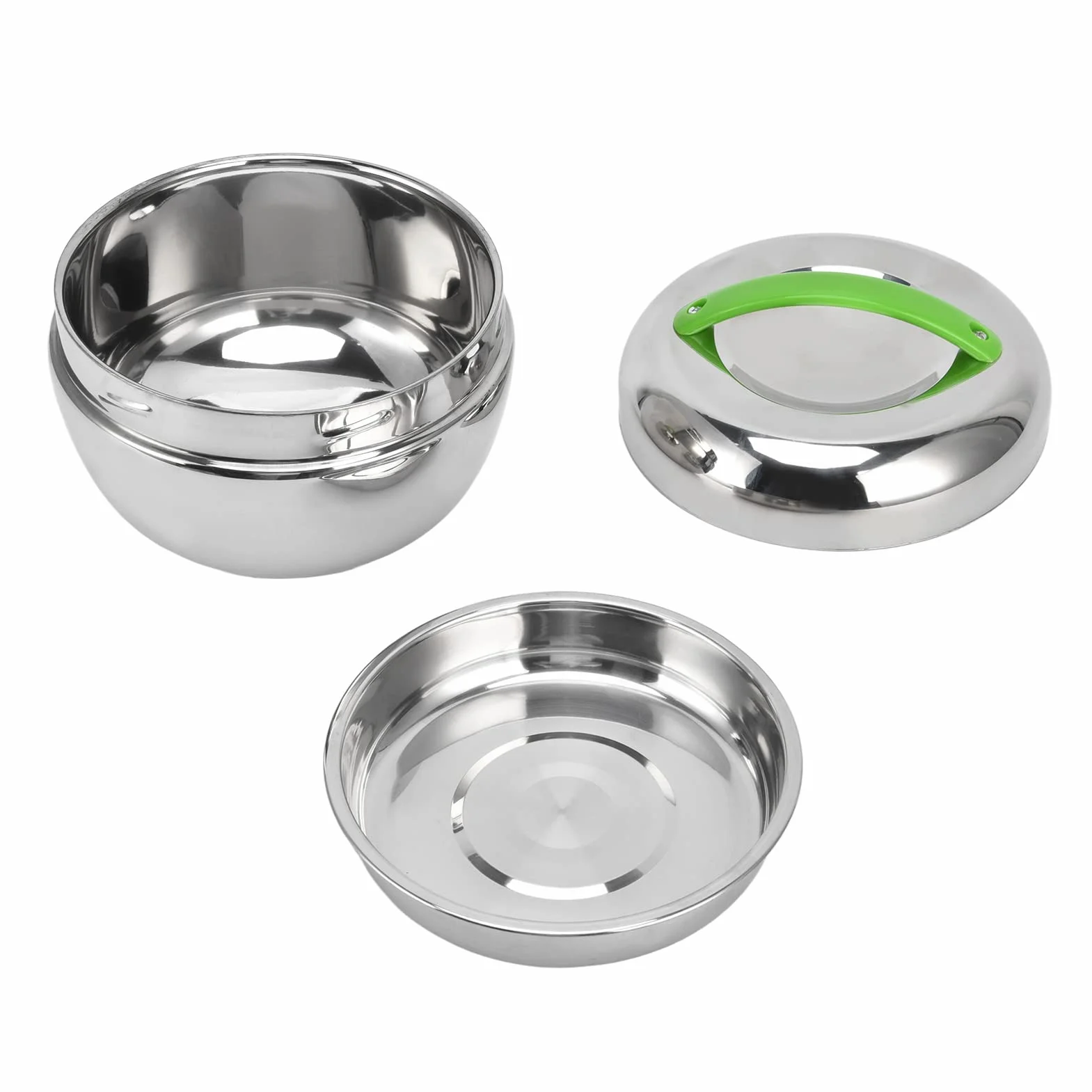 Fiambrera aislada, contenedores térmicos de Alimentos para Alimentos Calientes Caja Bento de Doble Pared de Acero Inoxidable con Compartimento y Tapa 1.3L / 44oz