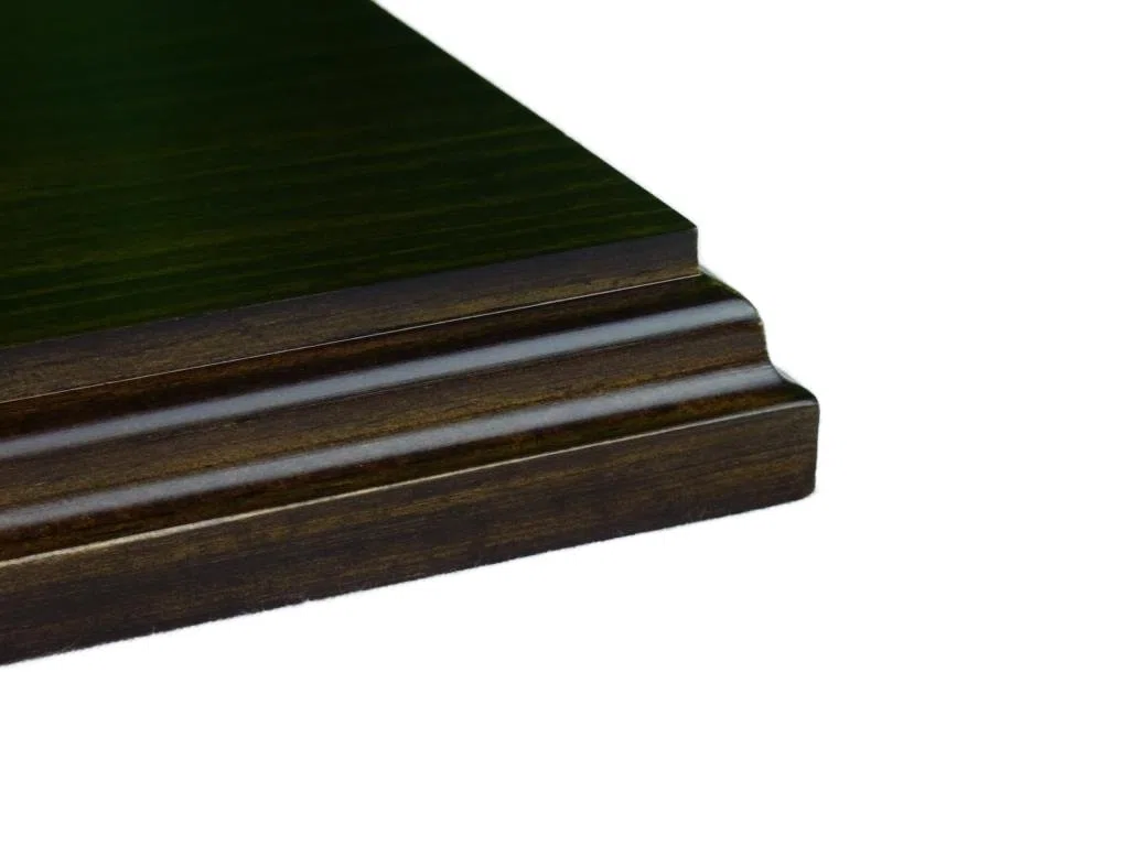 GRECA Peana Rectangular. Acabado Barniz Nogal Satinado. Madera Maciza. (31 * 21 cms)