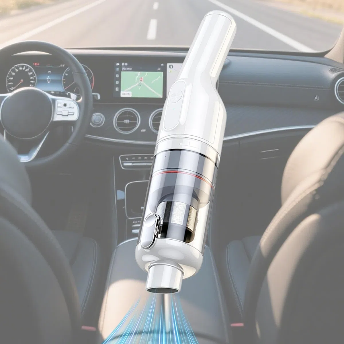 Aspiradora Coche Portátil Inalámbrica potente succión 2000 Pa y 2 modos | Aspiradora Mano Para Coche Para Hogar Oficina Salón Muebles Asientos De Auto Sofás Alfombras Escaleras