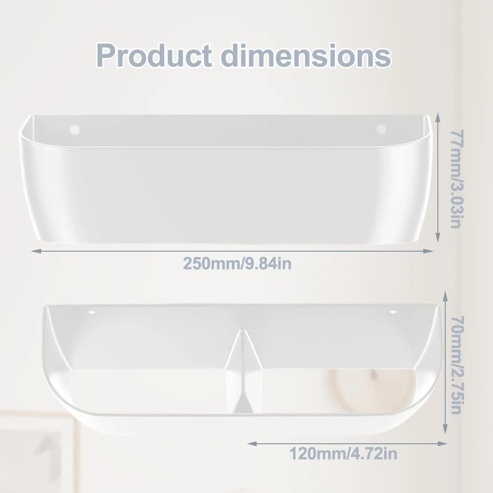 FARYODI 4 soportes para zapatos de pared para autocaravana, con agujeros perforados autoadhesivos para acampar, zapatero de pared, para camping, baño, salón (blanco)