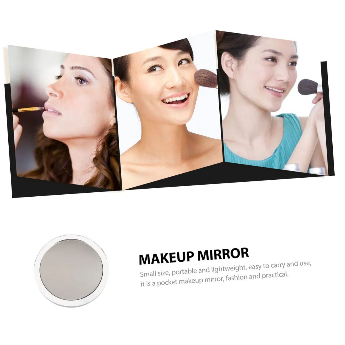 3 espejos de maquillaje con ventosa para baño, espejo de aumento portátil, espejo de aumento de ventosa, espejo de aumento de ventosa, 10 unidades, color para mujer, de plástico LED
