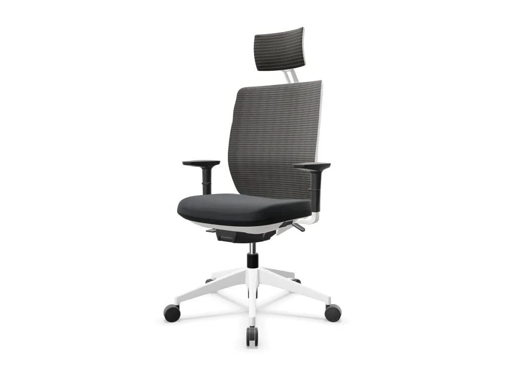 Silla de Escritorio ergónomica Actiu Trim | White and Black Silla de Oficina Profesional