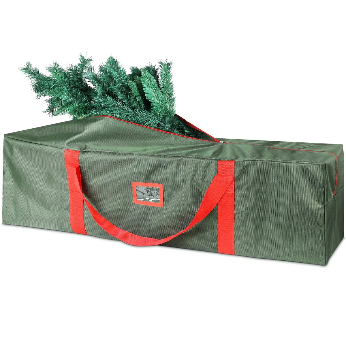 OUSFOT Bolsa para Árbol de Navidad, Bolsa Porta Árboles Impermeable de 180 cm en Tela Oxford 1680D con Asas Reforzadas y Resistentes, para Guardar Adornos Navideños
