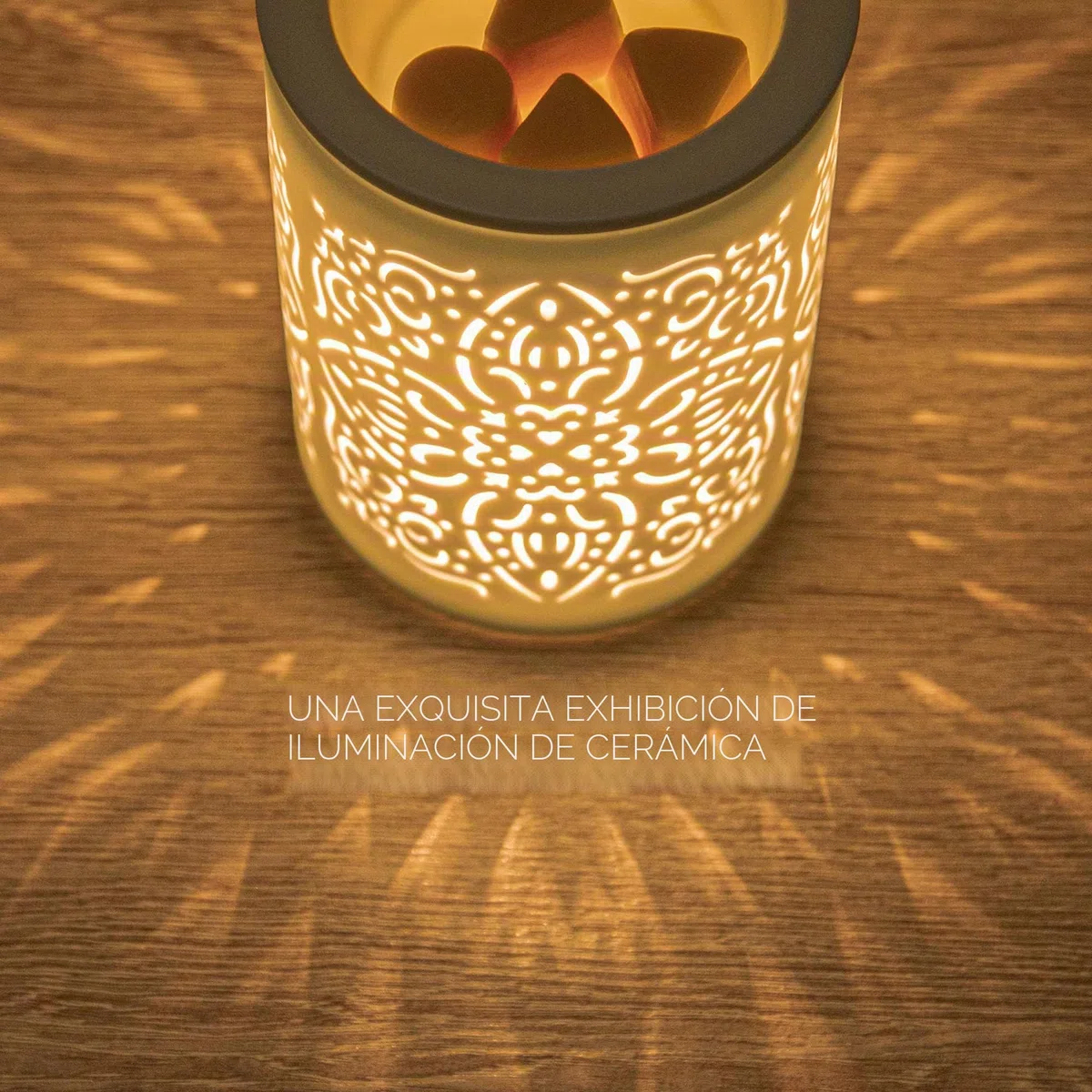 Earnest Living Quemadores de cera de fusión Quemador de aceite de cera eléctrica para aceites esenciales, cera derretida, quemador de aceite, cerámica blanca para regalo de aromaterapia