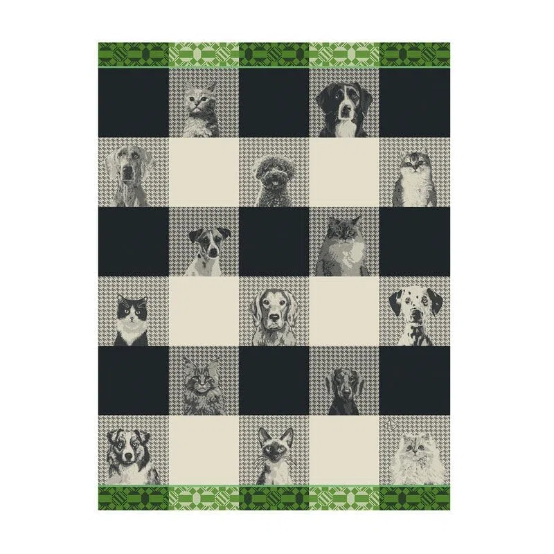 LE JACQUARD FRANÇAIS Trapo de cocina Truffes Black, 60 x 80 cm, 100% algodón