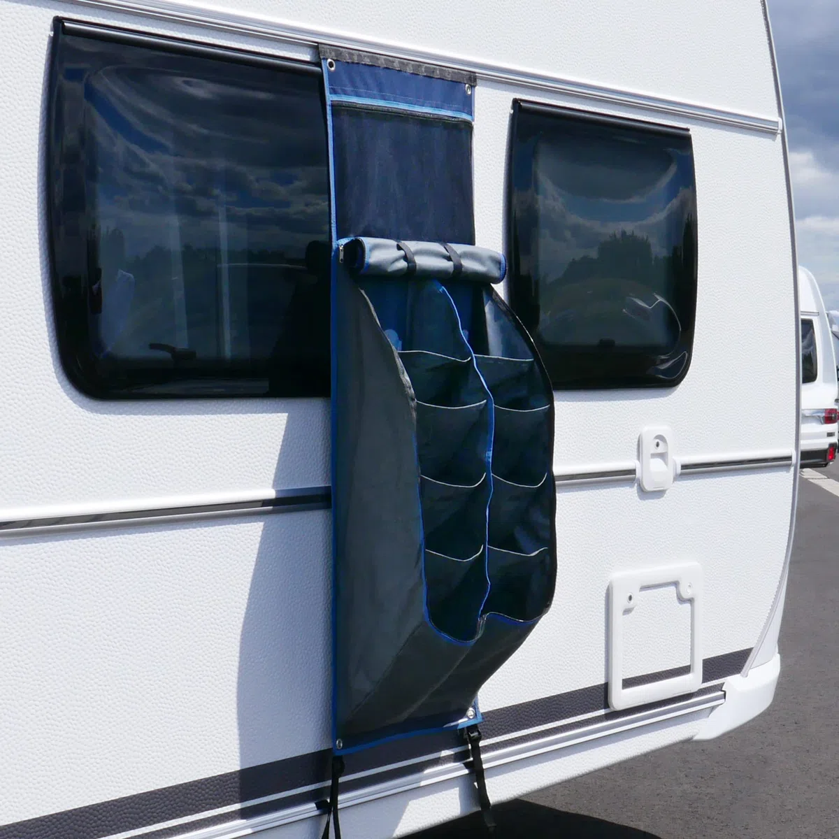 your GEAR Caravan Organizer Shoe - Estantería colgante para tienda de campaña, toldo, caravana, 140 x 45 cm, 10 compartimentos
