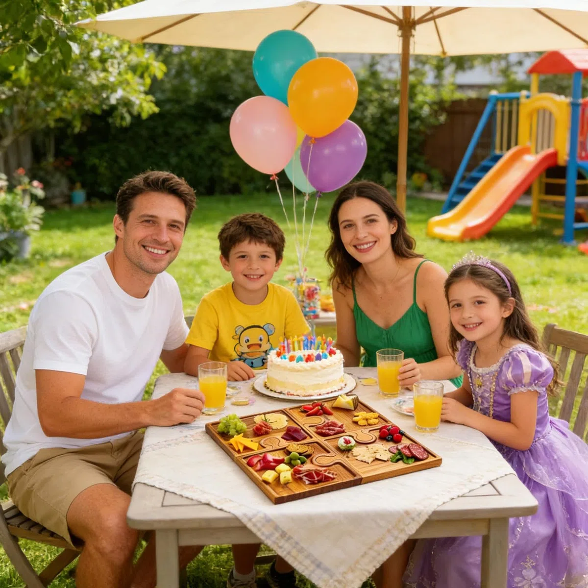Tabla para Quesos Bandeja De Madera Para La Cocina | Set De Puzzle Para Tabla De Embutidos para Frutas Frutos Secos Queso Carne Pan Reuniones Familiares Navideñas