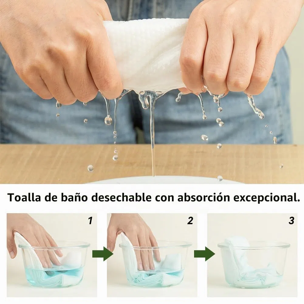 Toalla de Baño Desechable 10pcs, Toallas de Ducha Desechables de Portátil, Toalla Engrosada Desechable para Viajes Hoteles Campings Salones de Belleza SPA (70 x 140 cm)