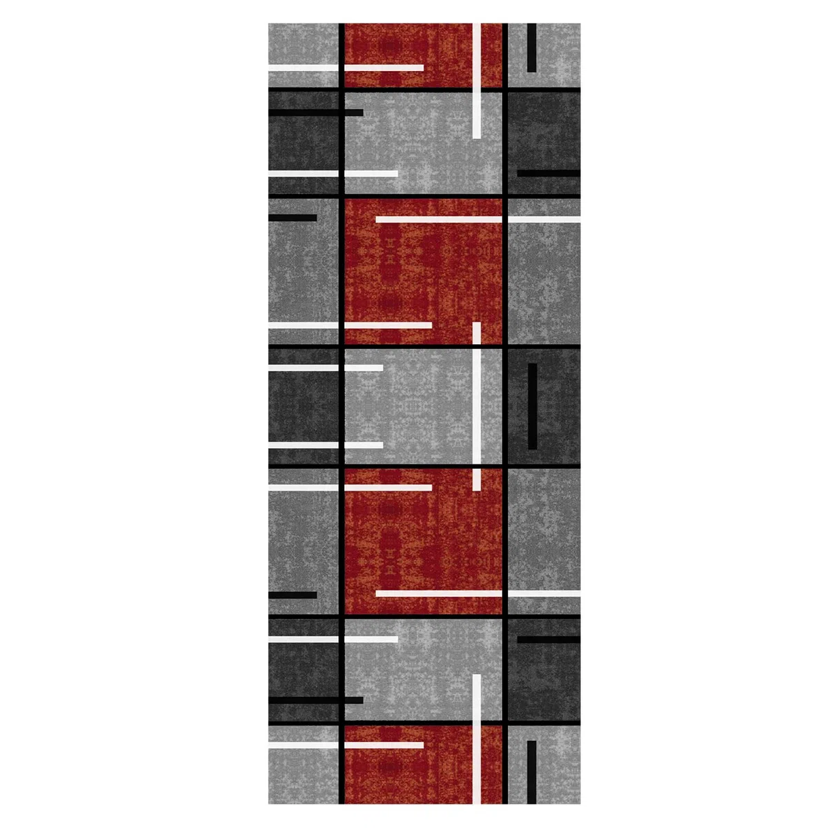 WTHYGB Alfombra de pasillo de 2 x 5 pies, antideslizante, lavable a máquina, para entrada, interior, alfombra larga y moderna, alfombra de pelo bajo de 6 mm para dormitorio, lavandería, cocina