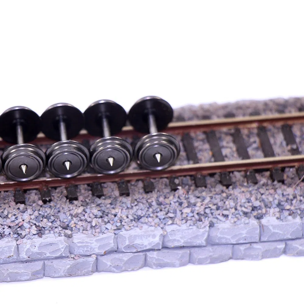 Evemodel C8724 12 Piezas 36" Ruedas de metal para Trenes en Miniatura Escala HO 1:87 DC Juego de Ruedas Nuevas
