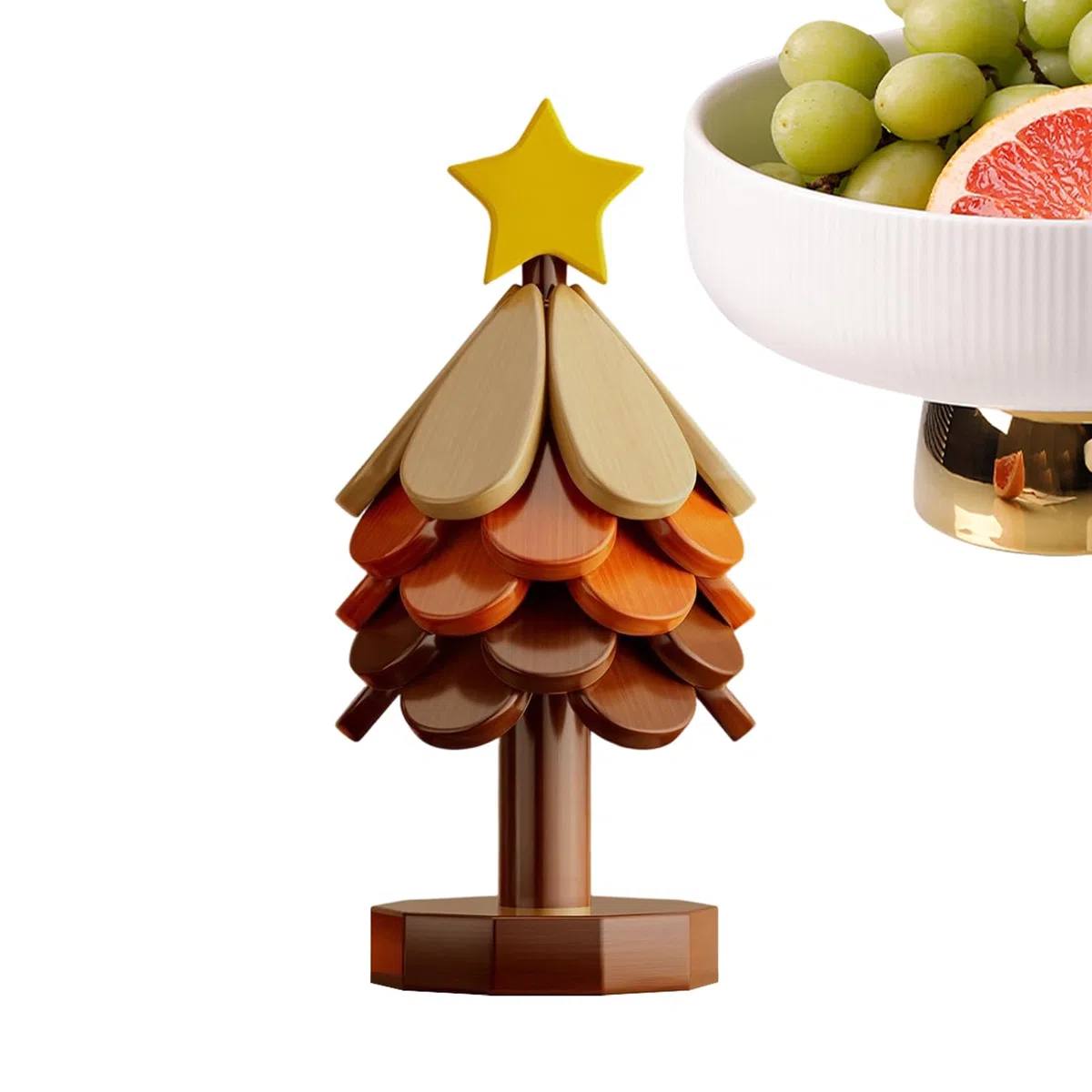 Juego De Salvamanteles De Árbol - Coaster De Madera Aislante Árbol De Navidad | Posavasos De Comedor Decorativo | Para Cocina Apartamento Dormitorio Estufa Sartén Taza Platos Cuenco