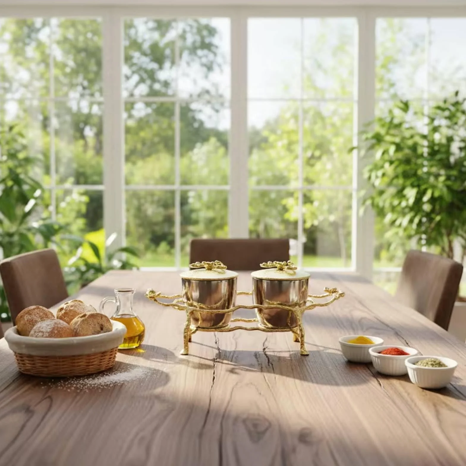 Juego Condimenteros con Soporte corativo Juego Salero y Pimentero Compacto Vajilla para Invitados, Comedor, Cocina