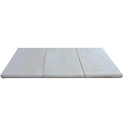 Topper Sobrecolchón Viscoelástico Plegable y Desenfundable con Núcleo de 9 cm de Visco de Densidad 55Kg/m³ | 105 x 180 cm