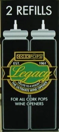 Cork Pops Legacy - Recambios para abrebotellas de vino (2 unidades)