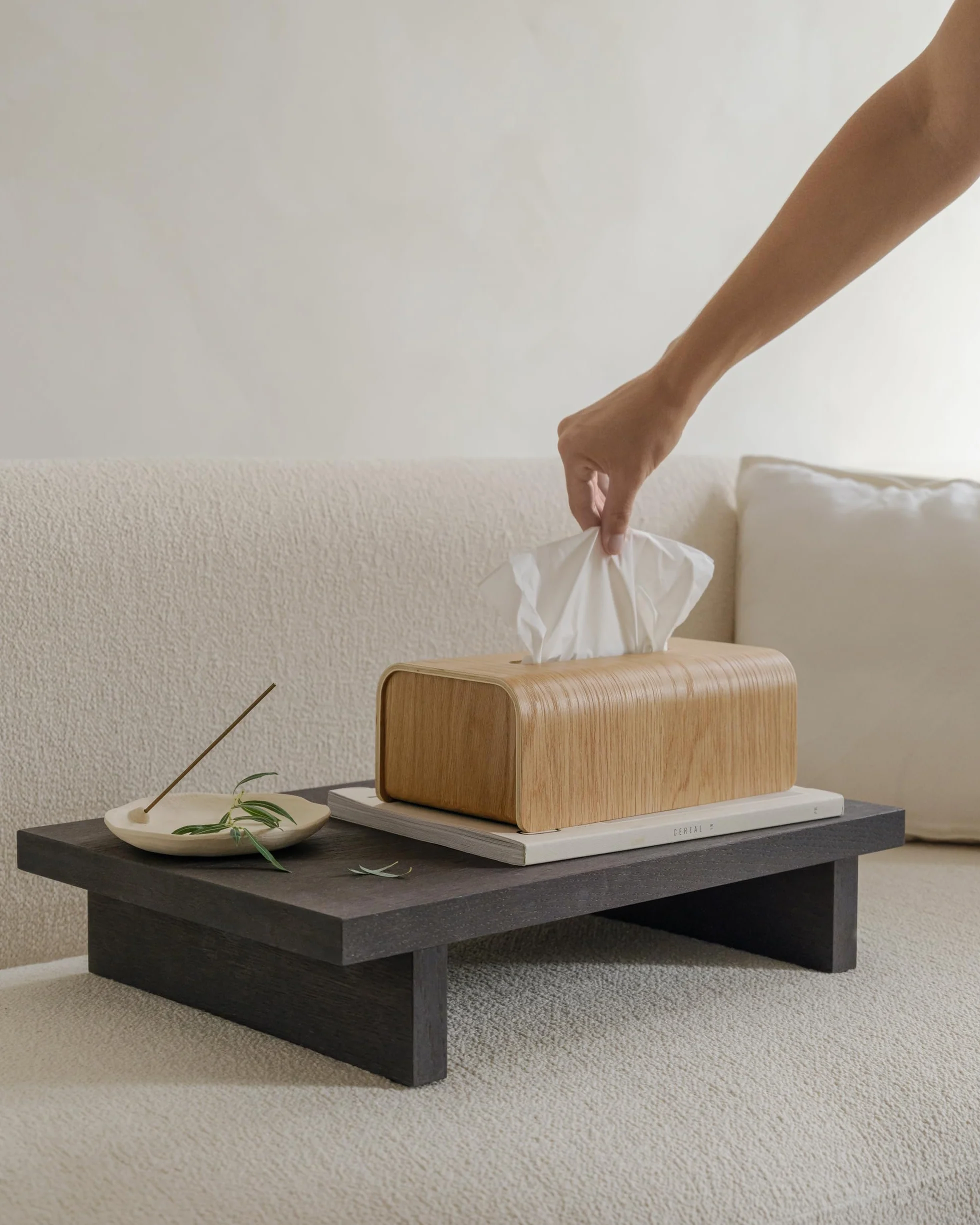 Kazai. Caja para pañuelos de Papel 'Toke' | Chapa de Madera auténtica certificada FSC | Dispensador de toallitas húmedas con diseño escandinavo sostenible | Roble