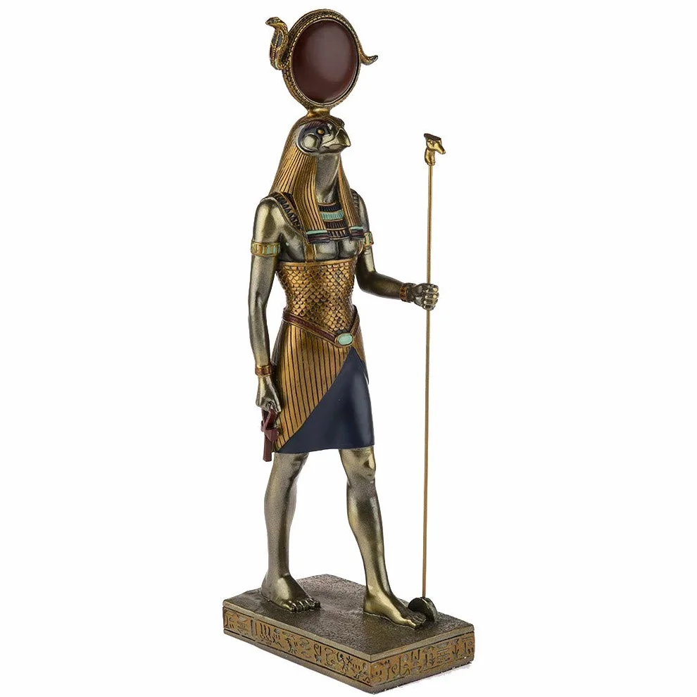 lachineuse - Estatua Ra de 31 cm - Dios egipcio - Figura decorativa egipcia - Figura de objeto egipcio - Cabeza de halcón de pájaro águila - Busto egipcio - Idea de regalo original decoración interior