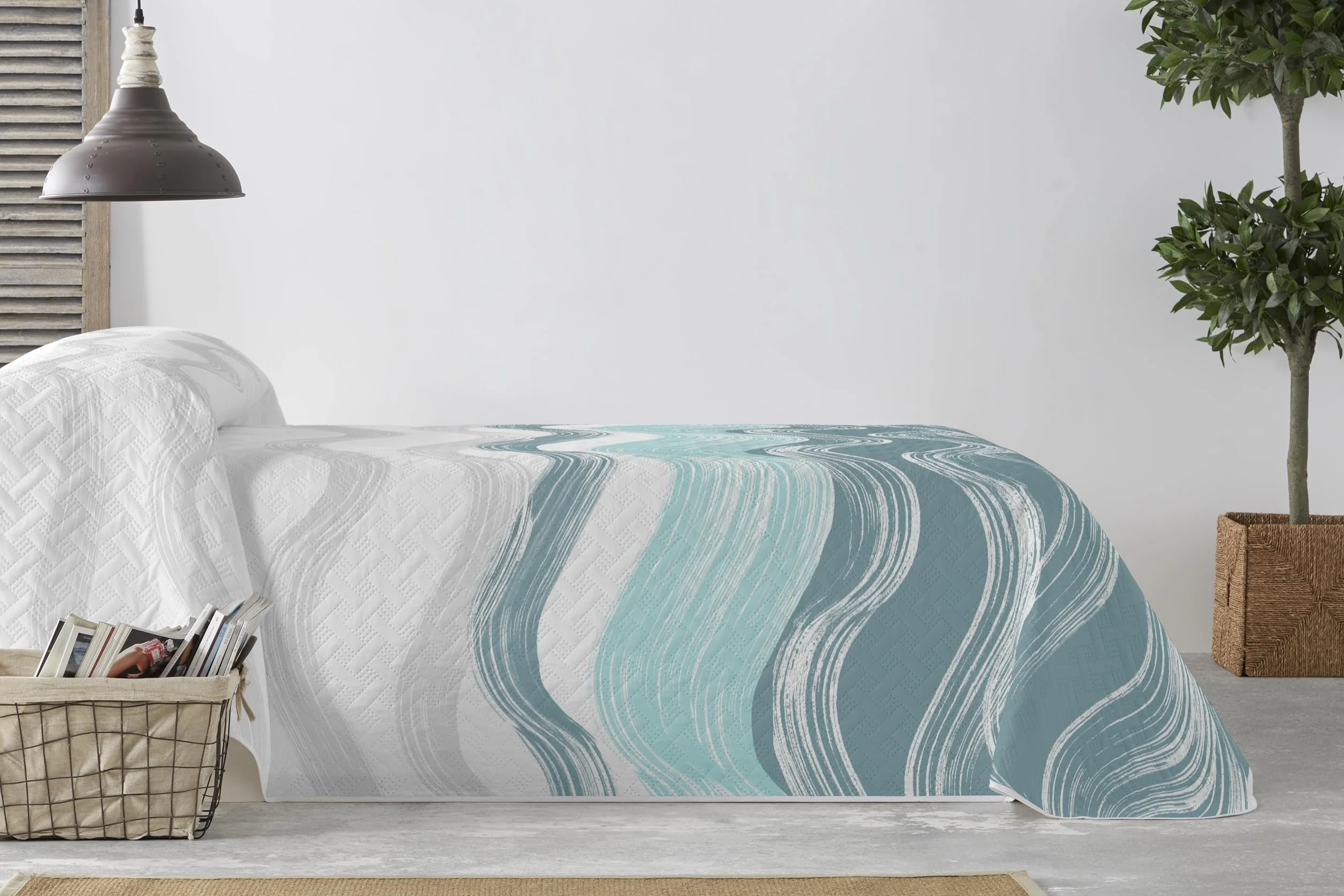 Degrees Home Paraiso – Colcha Boutí Fina para Todas Las Estaciones – Cubre Cama Multiusos Diseño Estampado Suave, Lavable y Ligero 100% Microfibra (180x260) – Ideal para Camas 90/105/135/150/180