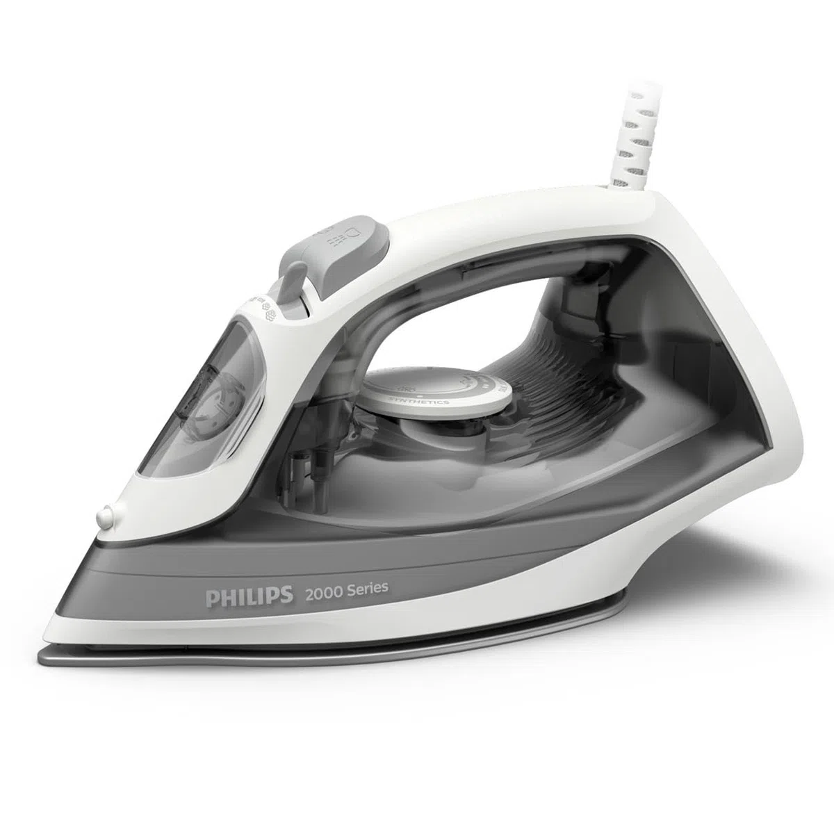 Philips Plancha de vapor Serie 2000 - Hasta 25 g/min de vapor continuo. 2000 W. Depósito de 250 ml. Eliminación rápida de arrugas. 4 ajustes de vapor. Suela de cerámica. Ligera. Gris (DST2020/80)