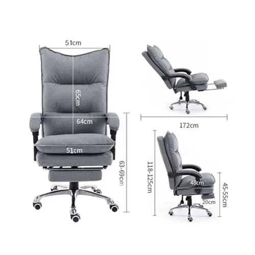 Silla ergonómica para juegos y oficina, diseño de respaldo alto, soporte lumbar ajustable, elegante acabado de cuero, cómoda silla de escritorio para trabajar y jugar