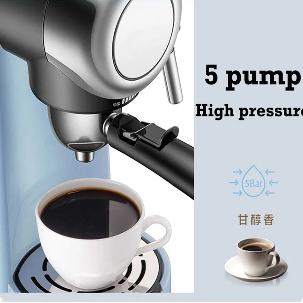 SOVORM Cafetera- Con espumador de leche, Cafetera espresso, Cafetera con vaporizador de leche, Bomba The New