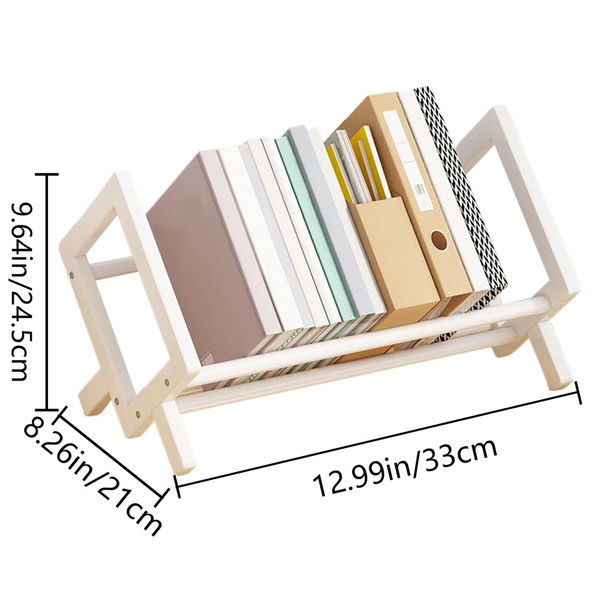 Estantería de Escritorio – Soporte para Libros | de Mesa, Estante de Almacenamiento de Libros pequeños, estantería inclinable de Escritorio, Organizador de Escritorio inclinable