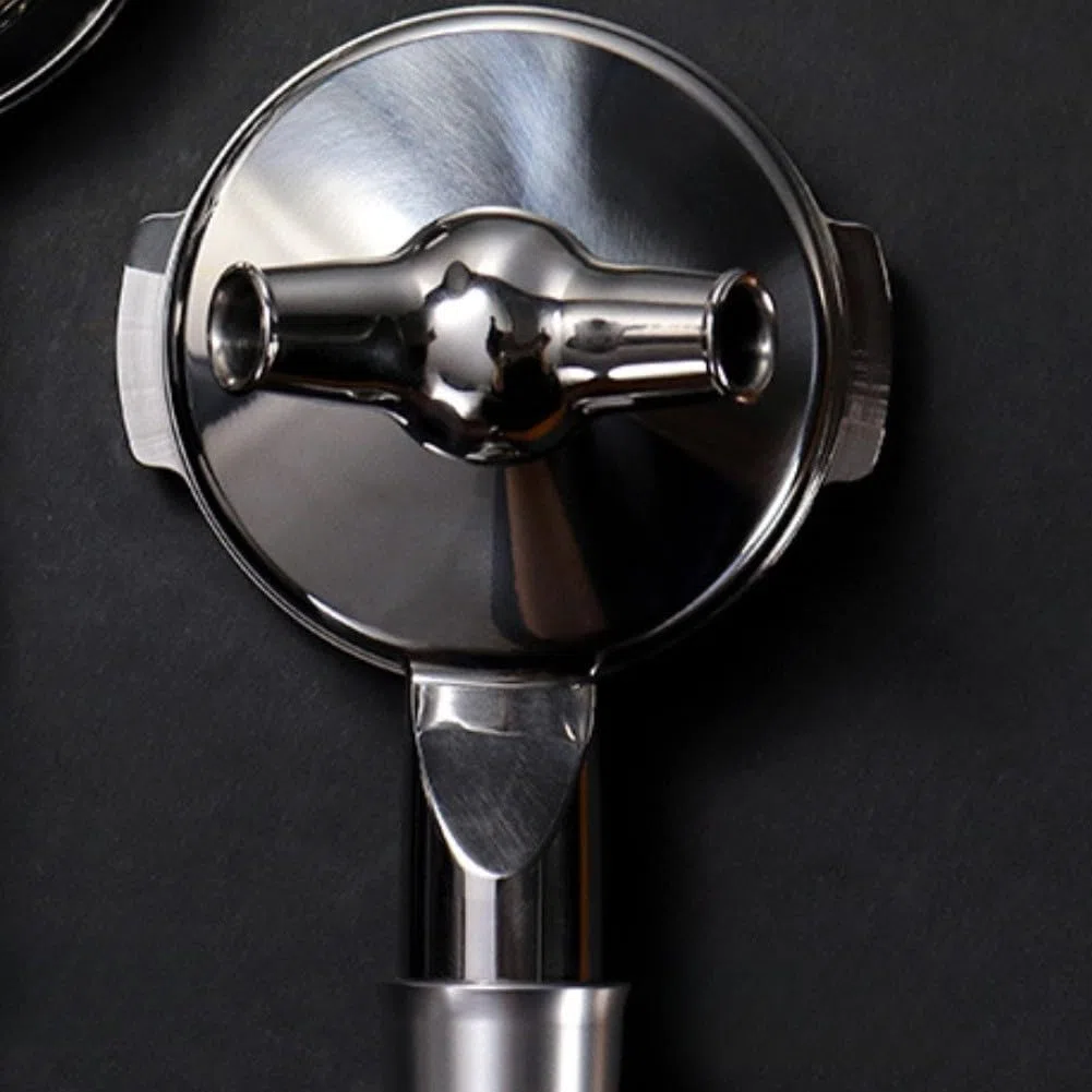 Portafiltro de nogal de 58 mm con doble caño para cafeteras Breville, cesta de filtro no presurizada incluida, profesional para herramienta barista de 225 mm