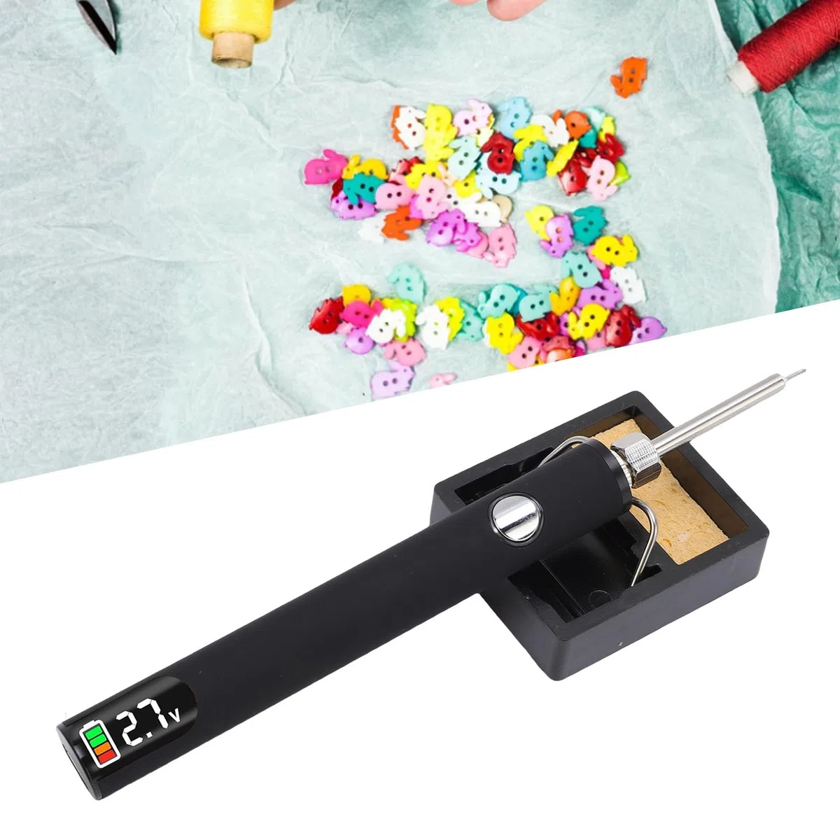 Hztyyier Kit de Bolígrafo Portátil para Quemar Hilo, Recargable con Protección de Apagado Automático, Ideal para Abalorios de Cuero, Manualidades, Tallado de Cera, Fabricación de Joyas, Cajas de